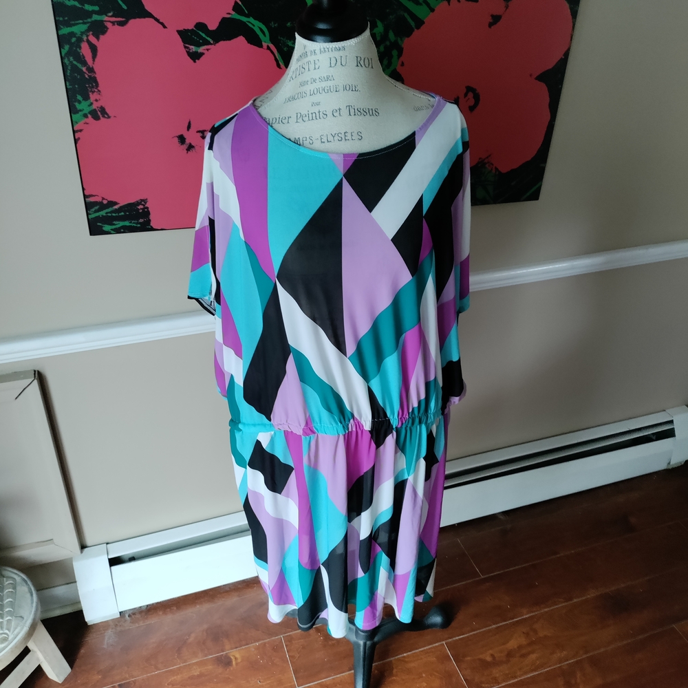 Torrid Geometric Swim Cover-up Plus Size 3XL